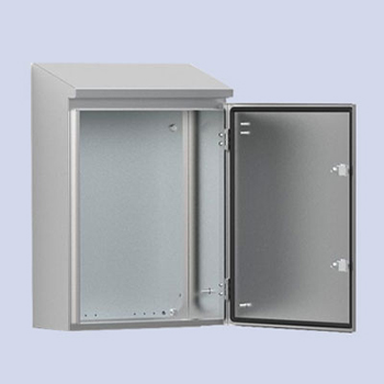 Stainless steel wall-mounting case double rain hood